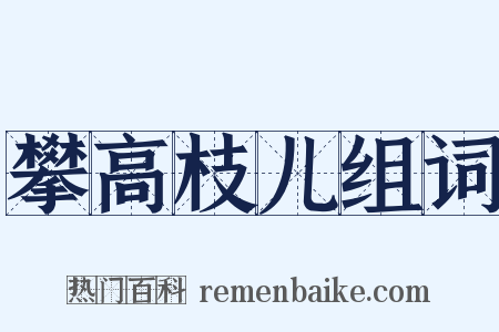攀高枝儿组词是什么意思的图片